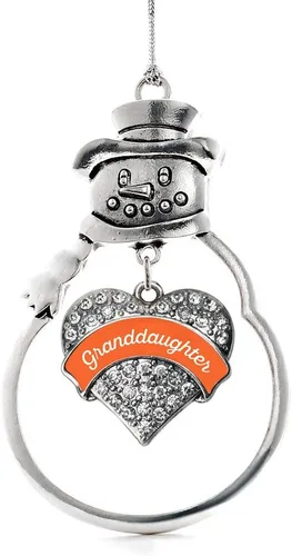 Miniatura 30 de Inspired Silver - Big Sis - Adorno de Navidad plateado - Adorno de árbol de Navidad con dije de corazón con circonita cúbica - Decoración colgante