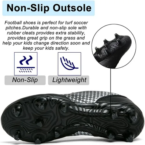 Miniatura 4 de Zapatos de fútbol para niños y niñas, zapatos de fútbol para niños y niñas, atléticos, para exteriores, zapatos de fútbol para jóvenes, zapatos