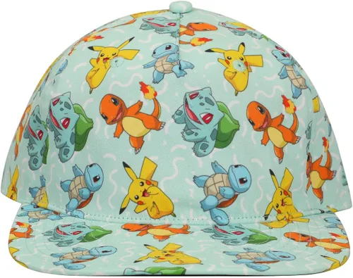 Miniatura 2 de Bioworld Sombrero de Snapback sublimado de personaje Pokemon, Multi