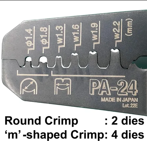 Miniatura 2 de ENGINEER PA-24 Herramienta de alicates de crimpado de microconector de 6.299 in (fabricado en Japón) para las series JST XH, PH, EH y NH, Molex