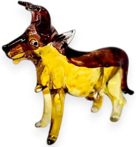 Miniatura 6 de Figura de vaca miniatura soplada a mano de vidrio soplado a mano de 2.5 pulgadas de alto, figura de granja de animales, decoración coleccionable