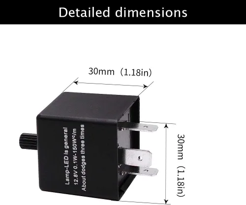 Miniatura 5 de CF13 JL-02 EP34 Relé de intermitente LED ajustable de 3 pines 12.8 V 0.1W-150W para luces de señal de giro hiperintermitente