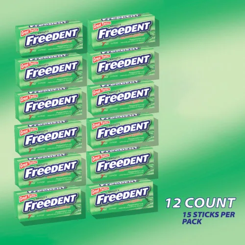 Miniatura 5 de FREEDENT Goma de mascar de menta, 15 palitos (paquete de 12)