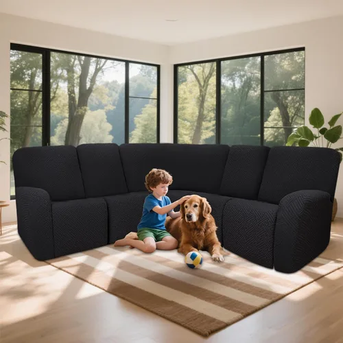 Miniatura 2 de Fundas de sofá reclinable seccional 100% impermeables para sofá reclinable en forma de L, funda de sofá modular de esquina en forma de L, fundas