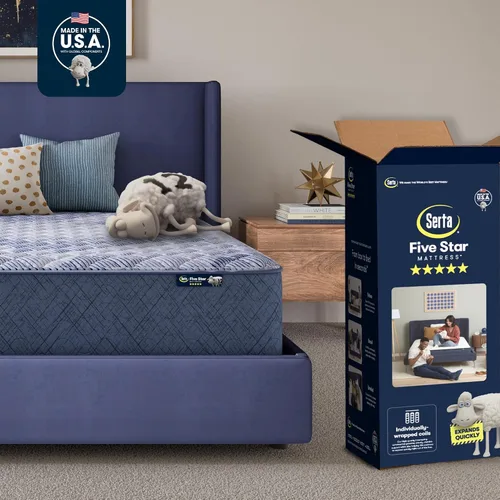 Miniatura 6 de Five Star Colchón Tranquility de 14 pulgadas firme – Twin – Soporte zonificado, alivio de presión, comodidad de enfriamiento – Fabricado en Estados