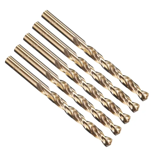 Miniatura 196 de PATIKIL Broca Jobber de 0.039 in, vástago recto M35 cobalto 5% acero de alta velocidad 135° acabado dorado para metal duro de acero inoxidable - 2