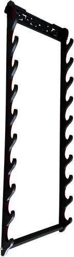 Miniatura 11 de Soporte de espada katana con montaje en pared - Expositor de espada samurái de 8 niveles, soporte de pared para wakizashi y tanto, soporte