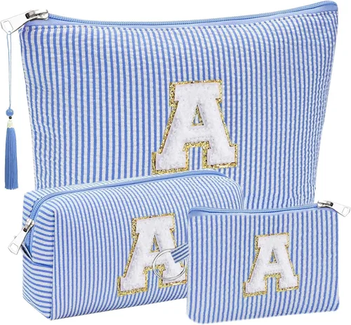 Regalos Iniciales Bolsitas de Cosméticos de Viaje Juegos para Cartera, 3pcs Bolsitas Stoney Clover Dupes Bolsa de Maquillaje, Juego de Bolsas de