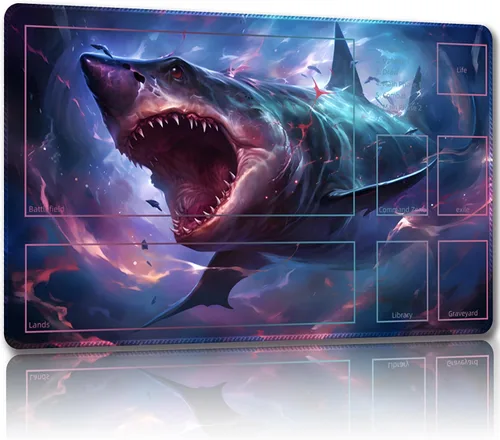 Miniatura 12 de Tapete de juego para MTG con bolsas de almacenamiento gratis, tapete de juego de 24 x 14 pulgadas TCG y alfombrillas de juego de mesa para cartas