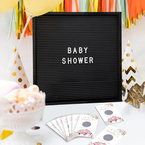 Miniatura 6 de Paquete de 60 tarjetas de rascar de calabaza de otoño para baby shower, una pequeña calabaza dulce está en camino, juego de baby shower, fiesta