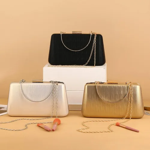 Miniatura 4 de ZHANNI Elegante caja de embrague de noche para mujer, con marco de metal, bolso de noche, bolso de mano, boda, graduación, fiesta, novia, embrague