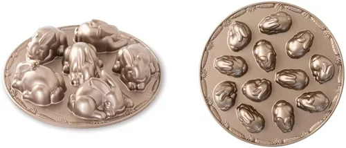 Miniatura 9 de Nordic Ware Bunny in Basket - Molde para tartas 3D, 10 tazas, caramelo