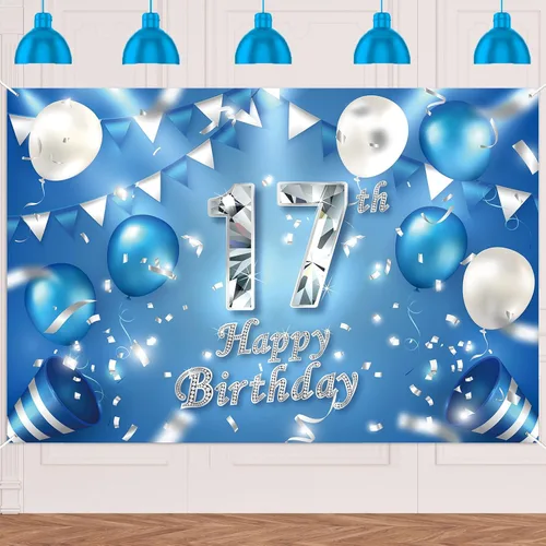 Miniatura 34 de Cartel de feliz cumpleaños número 11, globos de decoración de fondo de confeti de cristal, decoración temática para niños o niñas, vítores a 11