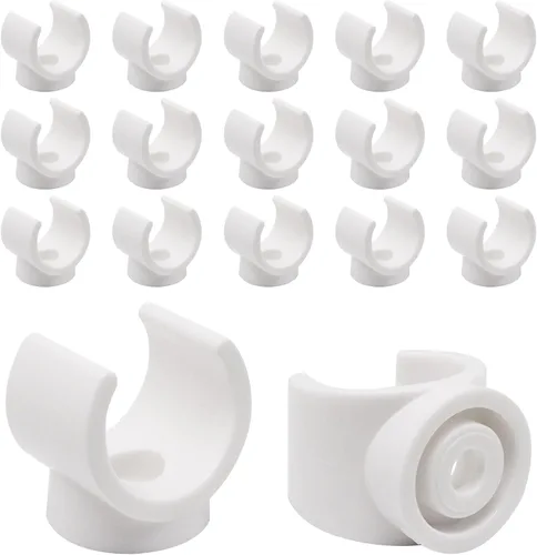 Miniatura 14 de Pinzas de tubo PEX de 1 pulgada, paquete de 20 perchas de tubo de 0.98 pulgadas (0.984 in), abrazaderas de tubo PEX, soporte de tubería de PVC
