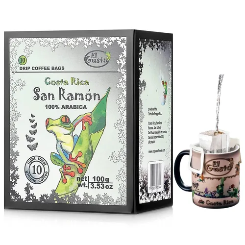 Miniatura 11 de Bolsas de café de goteo costarricenses molido de tostado medio (paquete de 10) – 100% granos arábica frescos, cultivados a la sombra y de origen