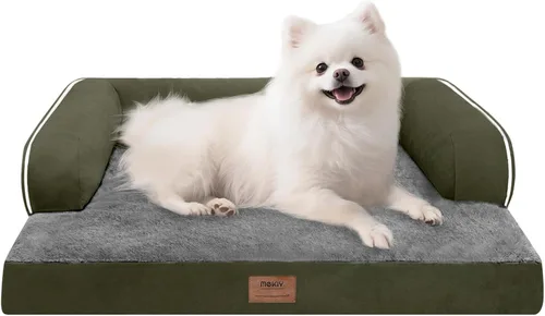 Miniatura 96 de Cama ortopédica impermeable para perros pequeños, cama para perros de tamaño mediano, cómoda cama para mascotas y gatos con lados, funda extraíble