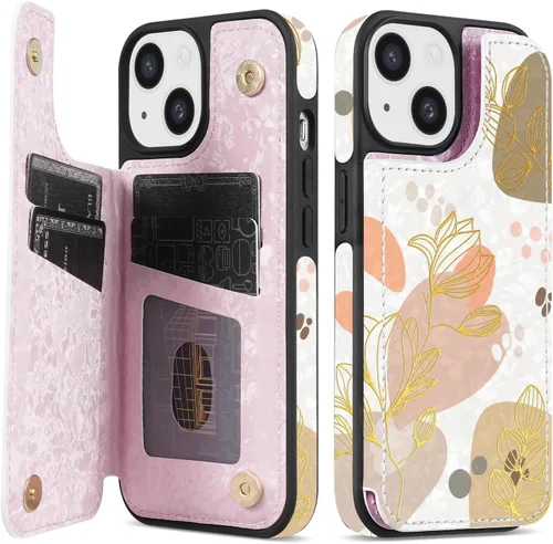 Miniatura 15 de NNH Funda tipo cartera compatible con iPhone Xs Max con bloqueo RFID, ranuras para tarjetas, folio de piel sintética, función atril, doble cierre