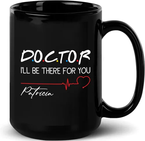 Miniatura 8 de Taza de café negra personalizada, regalo para agradecimiento al médico, divertida taza de café con texto en inglés "This Is A Doctor's Doctor's 11