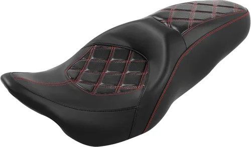 Miniatura 9 de TCT-MOTORPARTS Asiento de pasajero negro para Harley Touring Electra Glide 2009-2023