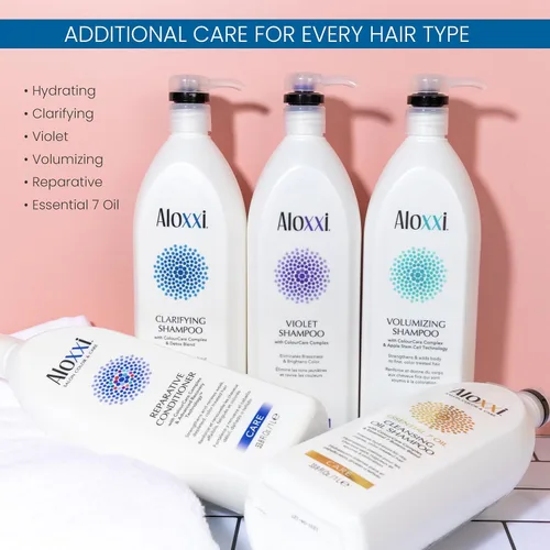 Miniatura 6 de ALOXXI Acondicionador protector de color hidratante para cabello teñido con queratina, jojoba y aceites de oliva, nutre y repara, 33.8 onzas líquidas