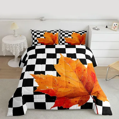 Miniatura 23 de Juego de edredón de calabaza para niños, con estampado de calabaza, estilo Halloween, juego de ropa de cama para niños, juego de ropa de cama