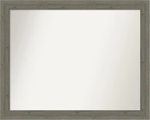 Miniatura 216 de Amanti Art Espejo de pared personalizado no biselado (24.5 x 24.5 pulgadas), marco gris marrón alta, varios tamaños personalizados, espejo de baño