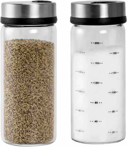 Tarro de condimento con juegos de coctelera de acero inoxidable 304, salero y pimentero con agujeros ajustables para sales del Himalaya, Kosher y