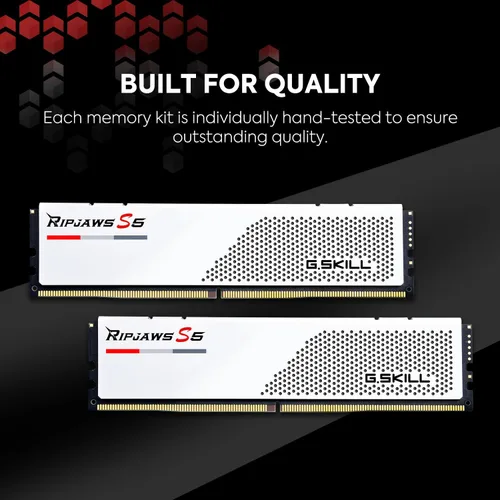 Miniatura 5 de G.SKILL Ripjaws Serie S5 DDR5 RAM (Intel XMP 3.0) 32GB (2x16GB) 6000MT/s CL30-40-40-96 1.35V Memoria de computadora de escritorio U-DIMM - Blanco