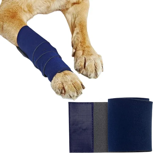 Healers PetCare - Vendajes ajustables para perros con insertos de gasa, envoltura elástica transpirable para cuidado de heridas y apoyo articular,