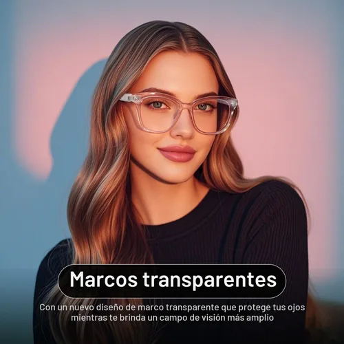 Miniatura 8 de Lentes inteligentes para mujer, lentes filtrantes de luz azul, Bluetooth 5.3, audio y micrófono, tacto inteligente, sonido claro de oído abierto