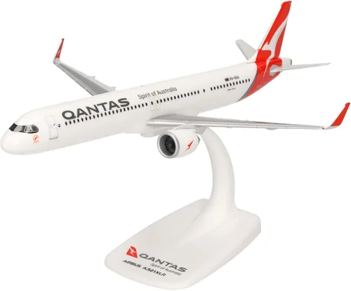 Miniatura 9 de Herpa Airplane Model Airbus A321neo Azul Bandera Brasileña a Escala de 1:200, Miniatura de Plástico con pedastal, Edificio Modelo, Edición