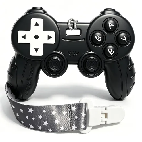 Juguetes de dentición con control remoto genial para bebés de 0-6 y 6-12 meses, mordedor con control de juego para padres jugadores, los primeros