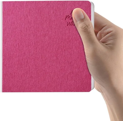 Miniatura 24 de Mifuner Cuaderno de bocetos cuadrado de tapa dura azul profundo, 4.7 x 4.7 pulgadas, 42 hojas de libro de arte de 250 GSM, papel ultra suave, ideal