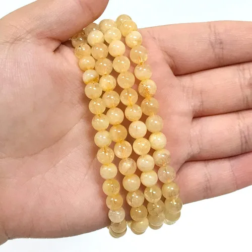Miniatura 330 de Gem Avenue Handmade Round Bead Stretch Bracelet Unisex Natural Stone Beaded Jewelry for Men & Women, Elastic Wristband for Daily Wear