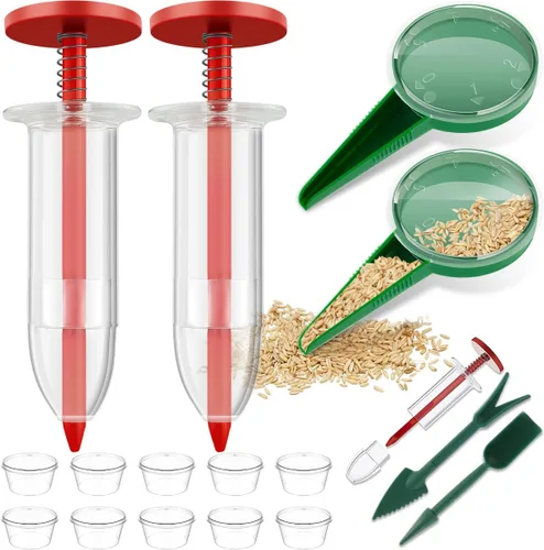 Mini dispensador de semillas de siembra, herramienta de sembradora manual, esparcidor de plantas de mano, maceta manual ligera, reutilizable, mini