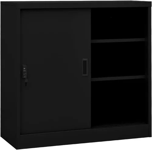 Miniatura 15 de Archivador de metal de 2 cajones, archivador de acero para oficina con cerradura para el hogar y la oficina, 35.4 x 18.1 x 28.5 pulgadas (blanco)
