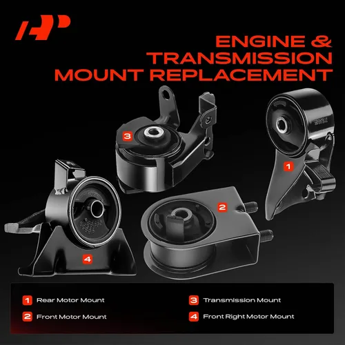 Miniatura 3 de A-Premium 4 piezas de conjunto de soporte de motor y transmisión compatible con Mazda Protege 1999-2003, Protege5 2002-2003, L4 1.8L 2.0L