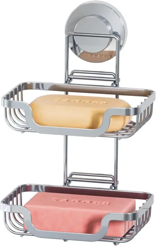 Miniatura 12 de TAILI - Jabonera con ventosa para jabón, porta-champú de barra para pared de ducha, bandeja de ahorro de jabón con drenaje para baño, soporte