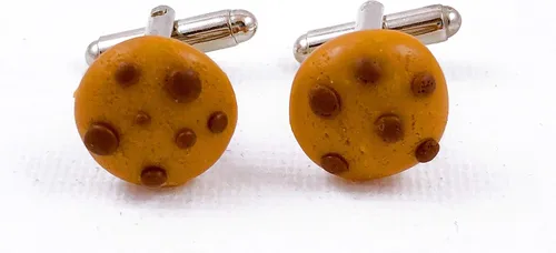 Miniatura 2 de Gemelos de galletas con chispas de chocolate, alfiler de solapa, aretes o barra de corbata
