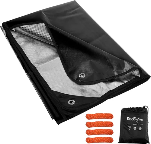 Miniatura 14 de RedSwing Manta de Supervivencia de Servicio Pesado, Lona Térmica de Emergencia Impermeable, Mantas Reflectantes Multiusos Aisladas para Todo Tipo