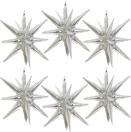 Miniatura 13 de 6 globos de estrella negra, globos de 22 pulgadas, globos de papel de aluminio con forma de estrella de Mylar para fiestas de cumpleaños, bodas