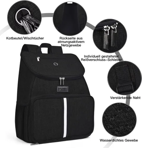 Miniatura 5 de BAGLHER丨Bolsa de viaje para perros, mochila de suministros para mascotas aprobada por aerolíneas, set de accesorios para mochila de viaje