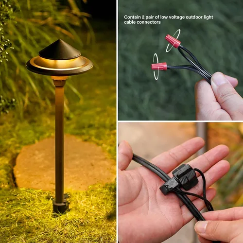 Miniatura 5 de FastLock Twist Conectores de cable de bajo voltaje para iluminación de paisaje Luces de camino al aire libre 4802-01