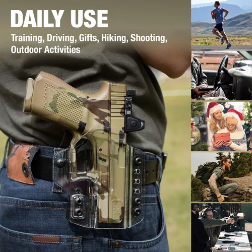 Miniatura 6 de Funda 1911, IWB y OWB Convertible – Corte Óptico – Se adapta a 1911 5 pulgadas sin riel – incluyendo Colt 1911/Elite Force 1911/Kimber 1911/Rock