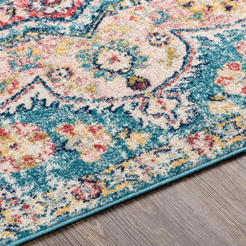 Miniatura 8 de Artistic Weavers Romaine - Alfombra vintage con medallón, 2 pies x 3 pies, celeste Azul cielo