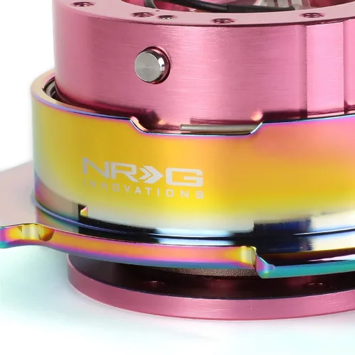 Miniatura 2 de Auto Dynasty NRG Innovations SRK-250PK-MC Adaptador de liberación rápida para volante Gen 2.5 Cuerpo rosa/Anillo cromado Neo