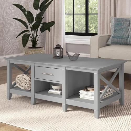 Miniatura 2 de Bush Home Key West - Mesa de centro con almacenamiento, color gris Cape Cod