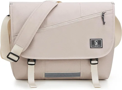 Miniatura 16 de OIWAS Bolsa tipo mensajero para hombre, 14 pulgadas, bolsa cruzada para computadora portátil, bolsa de hombro, bolsa de hombro para universidad