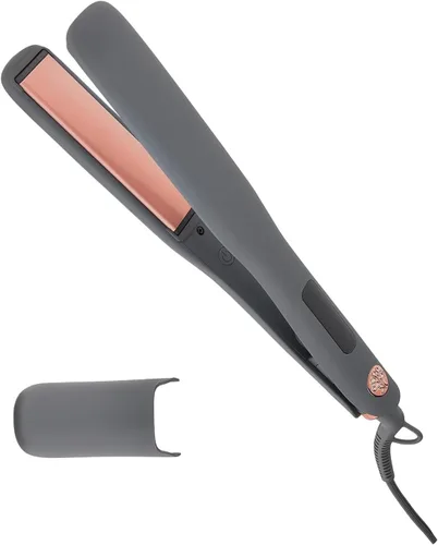 Hairitage Plancha para alisar el cabello y controlar el encrespamiento, alisador de turmalina de cerámica para todo tipo de cabello, tecnología de