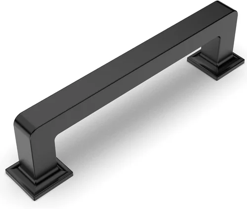 Miniatura 13 de Amerdeco - Paquete de 10 tiradores de latón cepillado para armarios con orificio central de 3 pulgadas (76 mm), tiradores para armarios de cocina